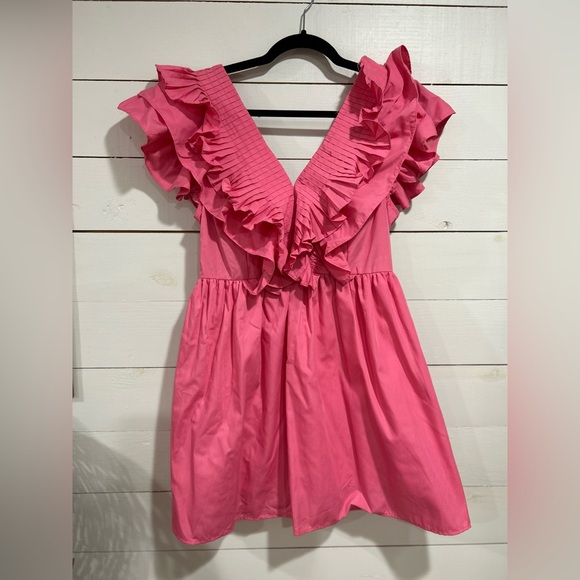 entro Dresses & Skirts - Pink Ruffle Entro Dress New!